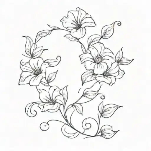 Swirling Morning Glory Vine