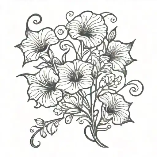 Swirling Morning Glory Vine