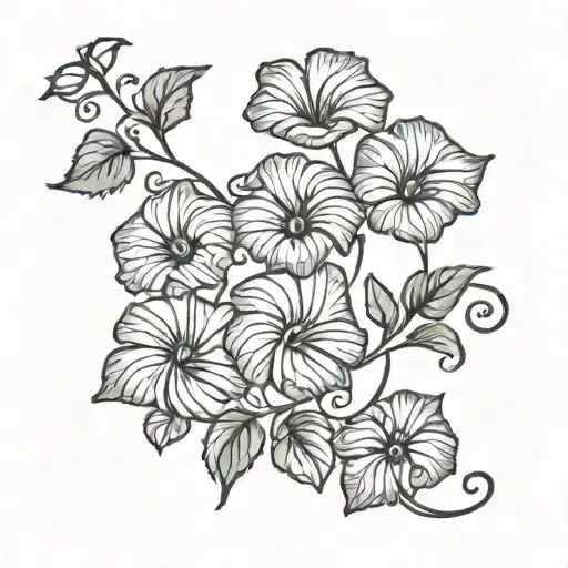 Swirling Morning Glory Vine