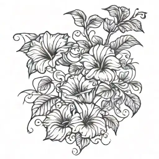 Swirling Morning Glory Vine