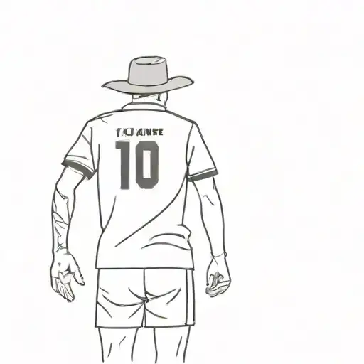Cowboy Wearing A Soccer Jersey