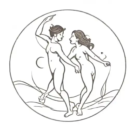 Couple Dancing In Front Of Moon