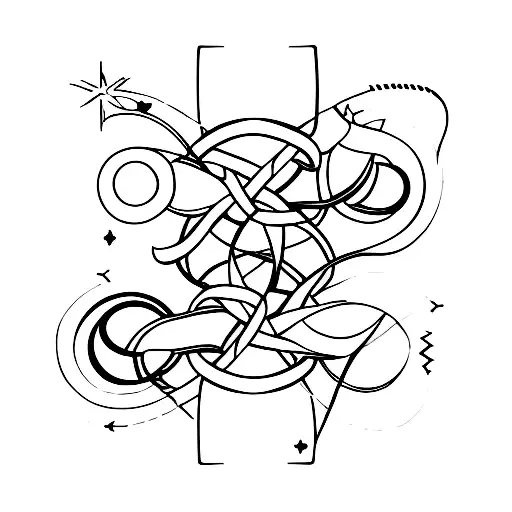 Intertwined Virgo And Sagittarius