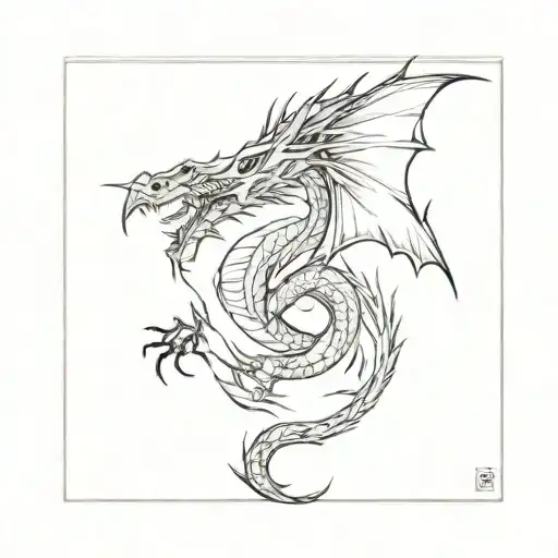 A Tattoo On The Back Dragon