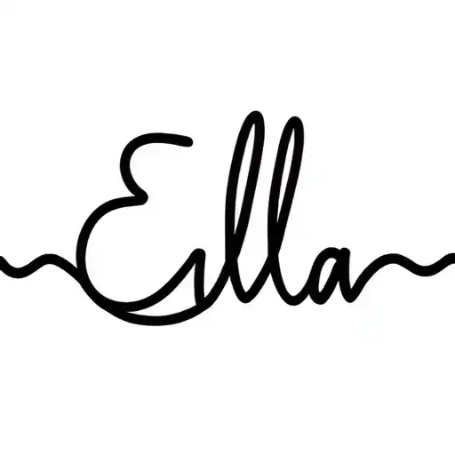 A Wave That Links Into The Word Ella