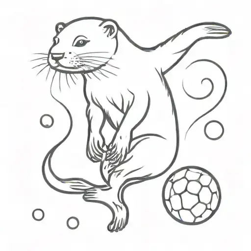 An Otter Juggling Soccer Balls