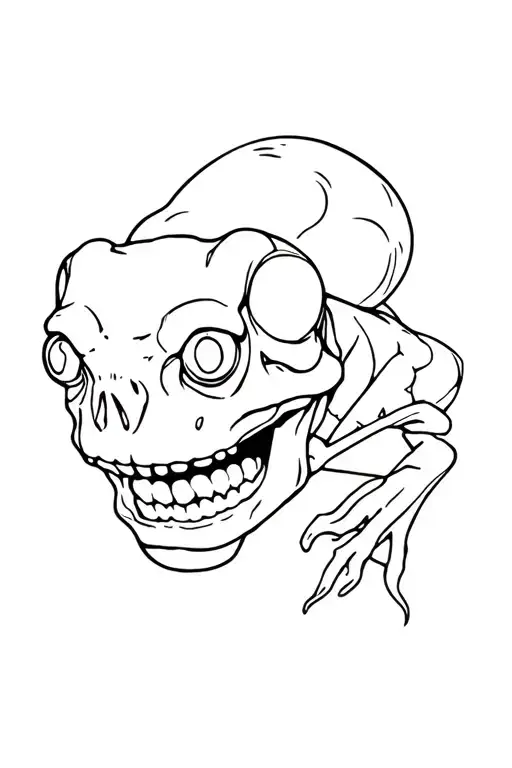 Frog And Gun Morphing Skull