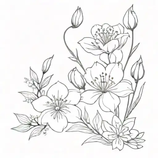 May Birth Flower And July Birth Flower Bouquet