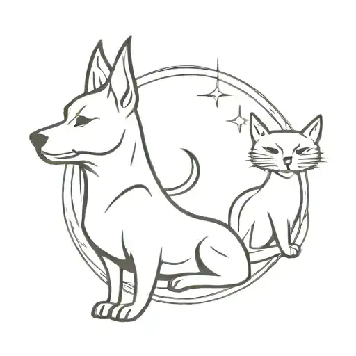 Dog And Cat Surrounded