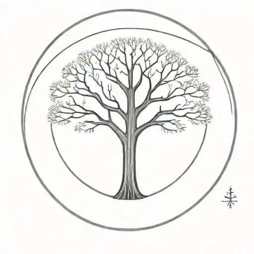 Tree In A Circle Winter
