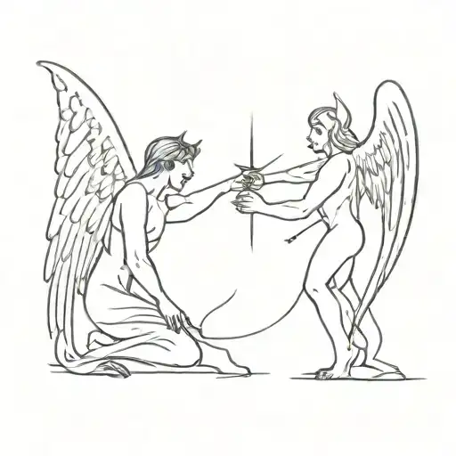 The War Between Angel And Devil