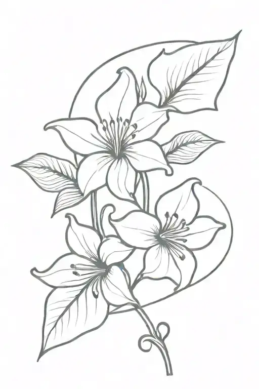 Single Vine Of Moonflower