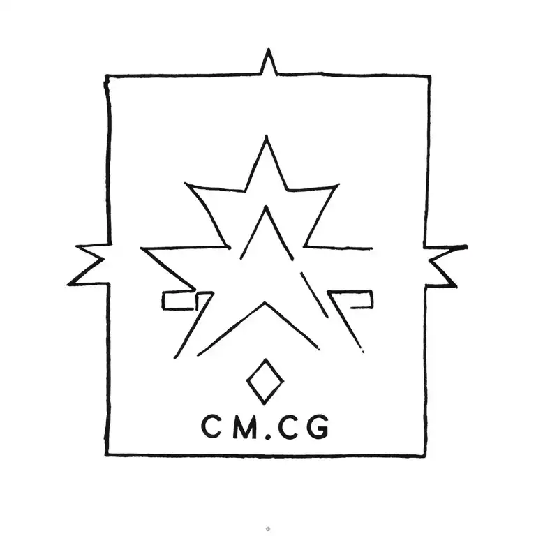 Shooting Star With The Initials Cmcg