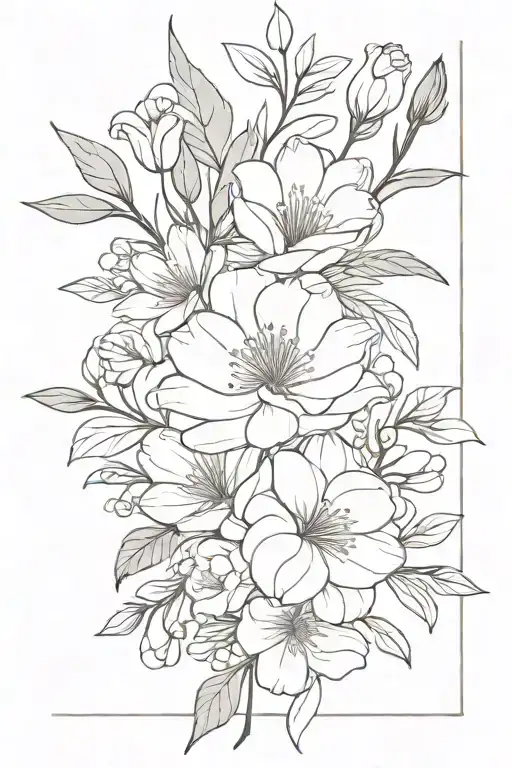 Birth Flower Bouquet Made