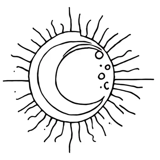 Moon And Sun Shining