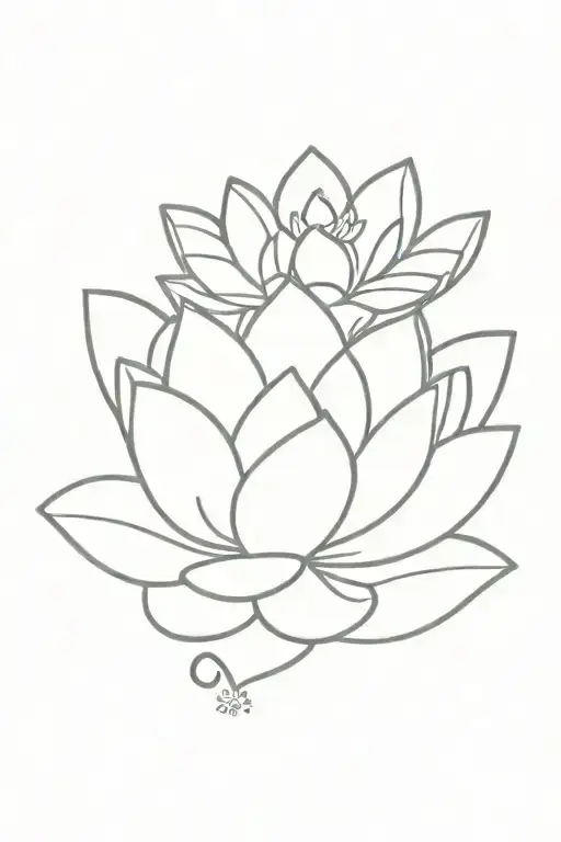 Lotus With Birth Flowers