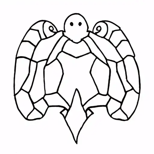 Turtle And Aries Symbol