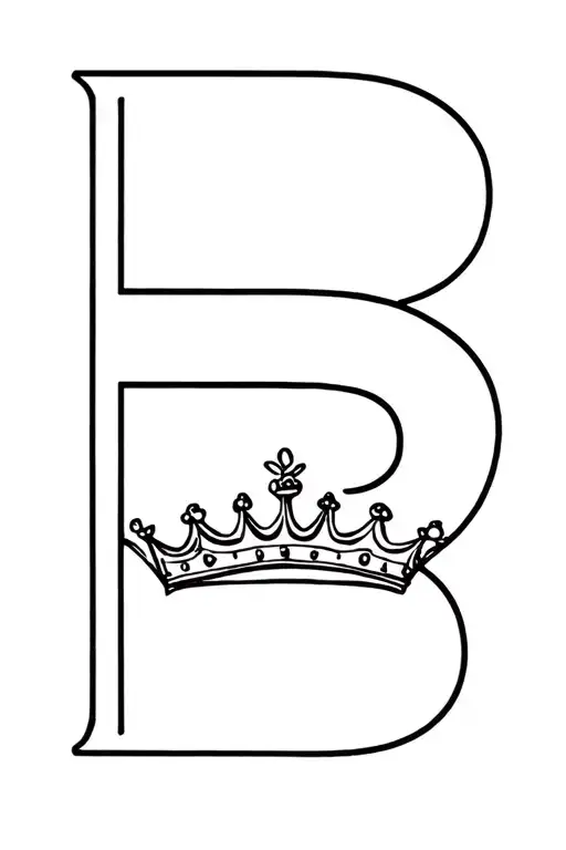 Letter B With Crown