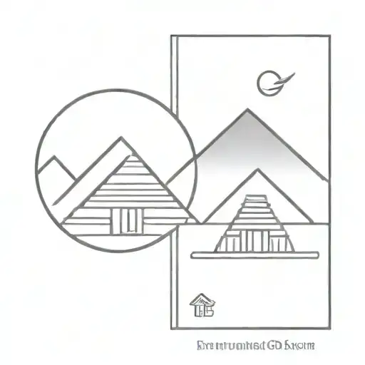 Mayan Temple And Volcano