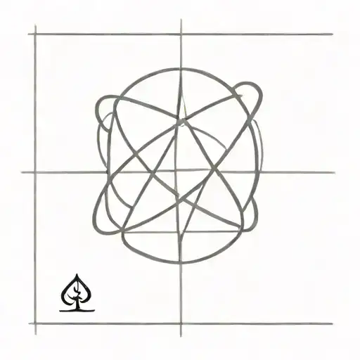 Atheist Symbol Minimal Tattoo Design