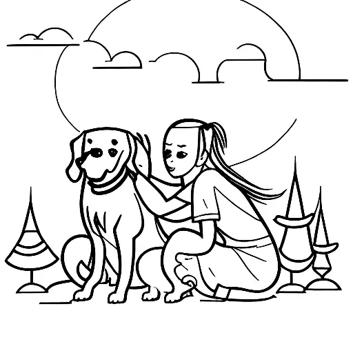 Dog And Girl