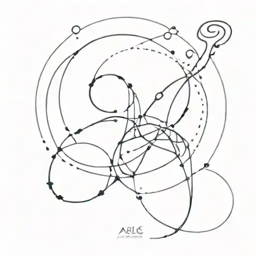 A Constellation Of Aries Formed By Intricate Line Work And Dotwork