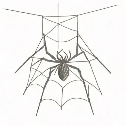 Spider Hanging From Web