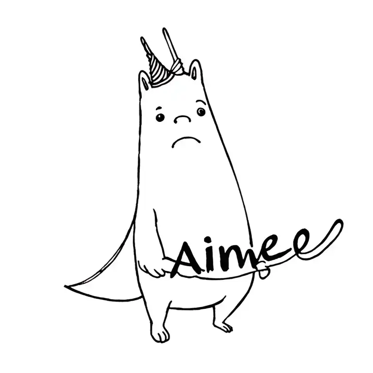 Moomin Holding The Name Aimee