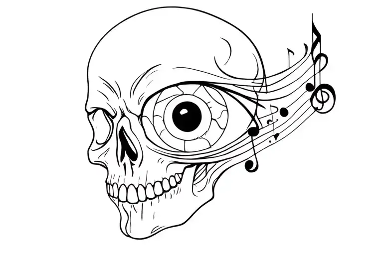 Skull Psychedelic Evil Eye Musical