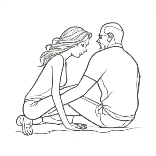 Father Daughter Silhouette