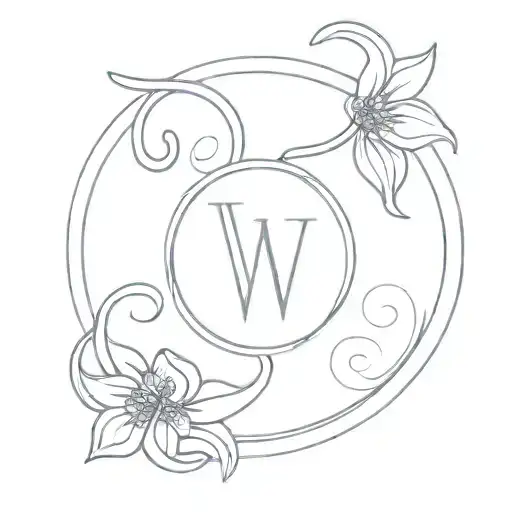 Gemini Symbol And A W Initial On The Side