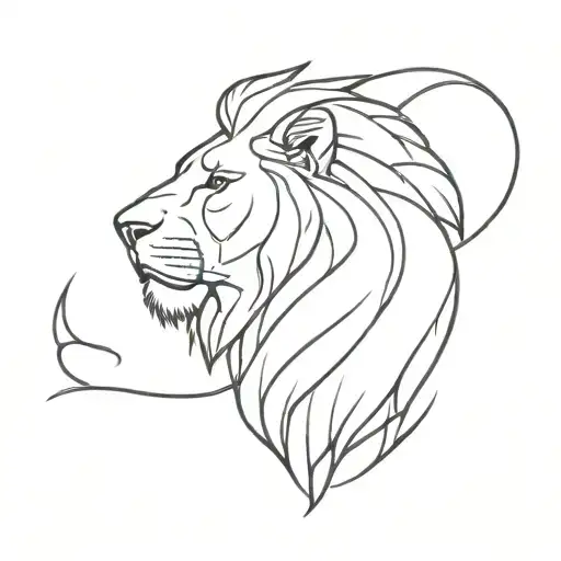 A Gothic Aesthetic Interpretation Of A Lion Symbolizing Strength And Power