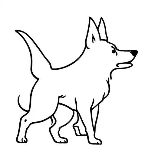 Spitz Dog Black On Fire