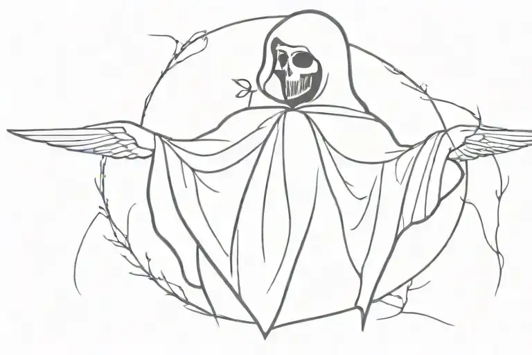 Grim Reaper Sacred Heart Raven