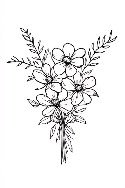 Birth Flowe Bouquet Made