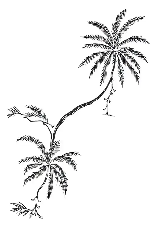Tree If Life With A Palm Tree