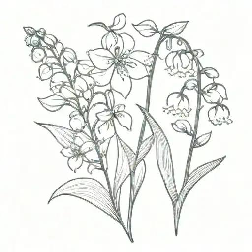 Lily Of The Valley And Aster