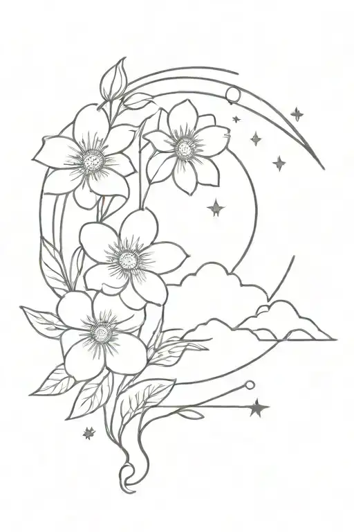 Flowers And Moon And Skye And 224 Incorporated