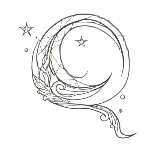 Sun And Crescent Moon