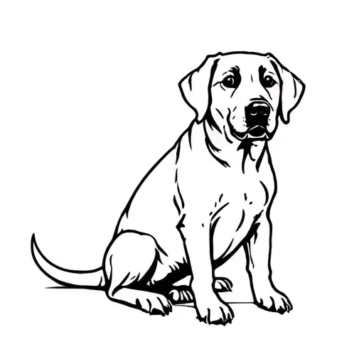 Funny Labrador Sitting And Pooping