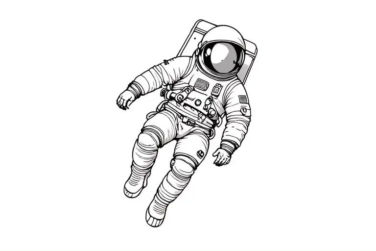 Astronaut Floating In Space