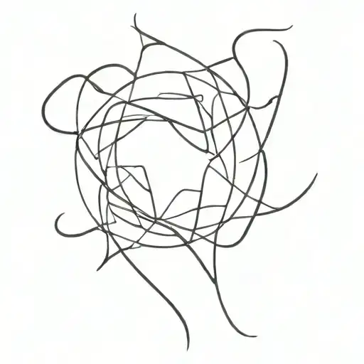 An Abstract Minimalist Tattoo Representing The Unity Of Taurus And Scorpio