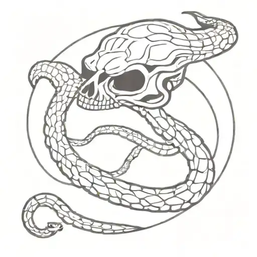 Snake And Skull