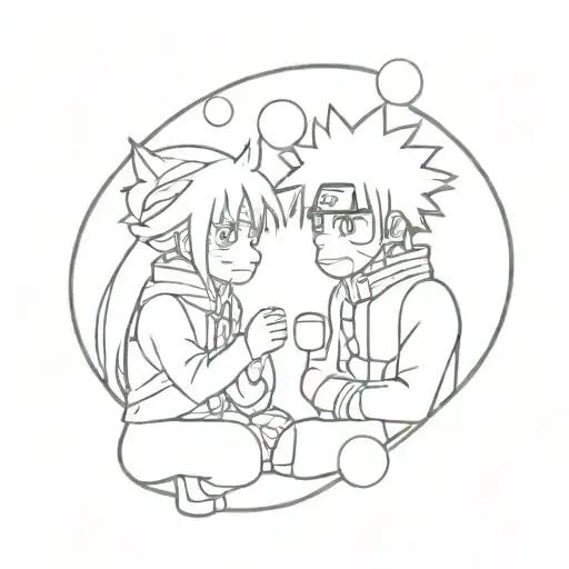 Naruto And Gavra Anime Love Friendship Bubble Gum