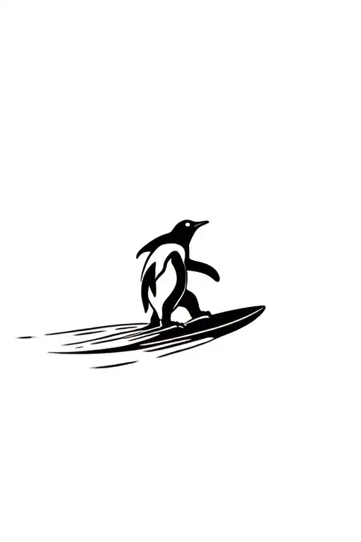 Penguin Surfing
