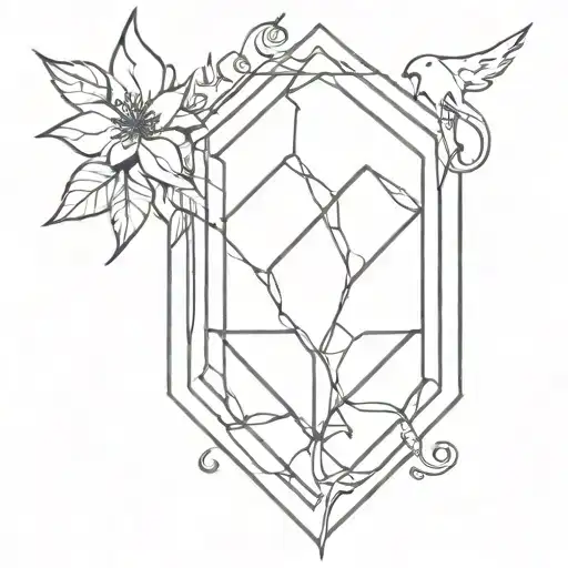 Minimalistic Tattoo In Gothic Or Geek Style