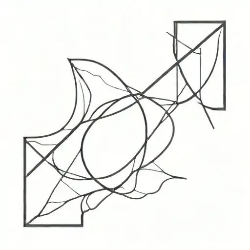 Minimalistic Tattoo In The Form Of Lines In The Gothic Style