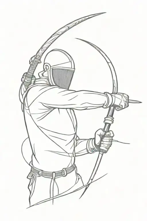 Fencing Sword Pointing Up