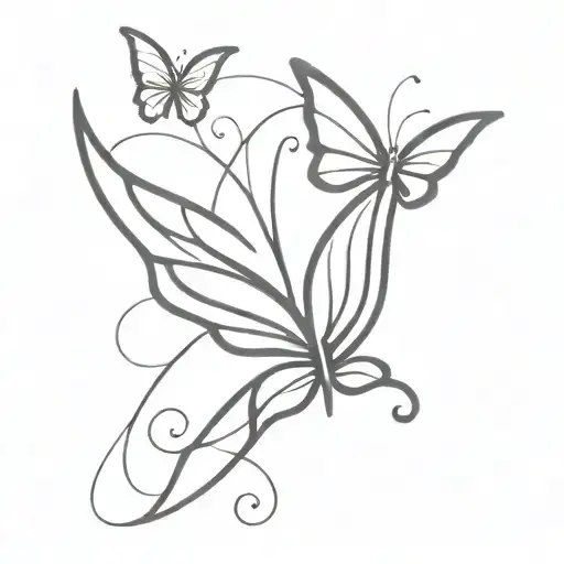 A Unique Design Combining A Butterfly And A Cross To Symbolize Faith And Transformation