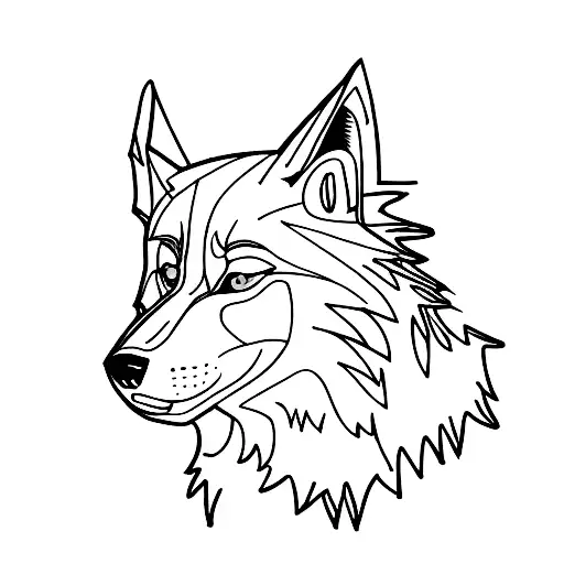 A Hiking Trail Winding Through A Forest With A Wolf Leading The Way